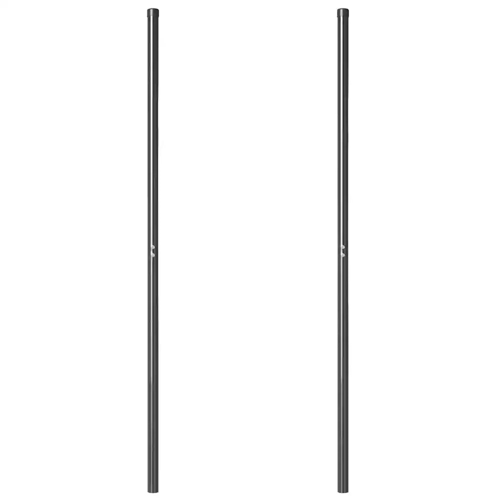 vidaXL Pali per Recinzione 2 pcs Grigio 200 cm
