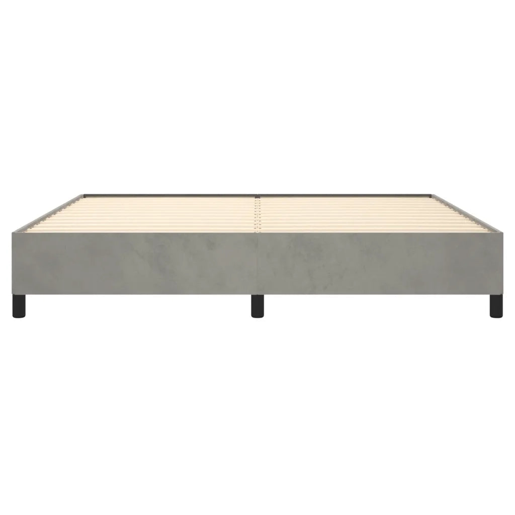 Giroletto senza Materasso-Struttura Letto Grigio Chiaro 200x200 cm Velluto 723806