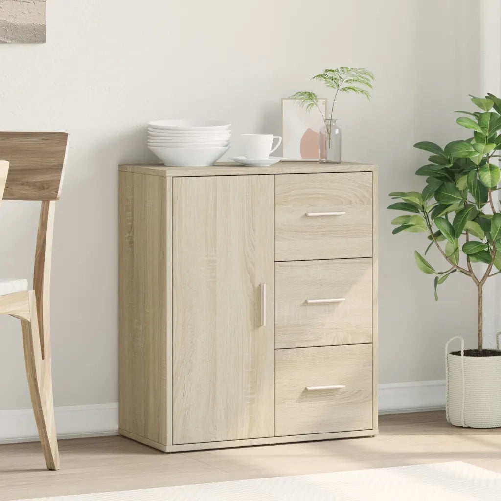 Credenza-Buffet-Armadio da cucina Rovere Sonoma 60x31x70 cm in Legno Multistrato 460093