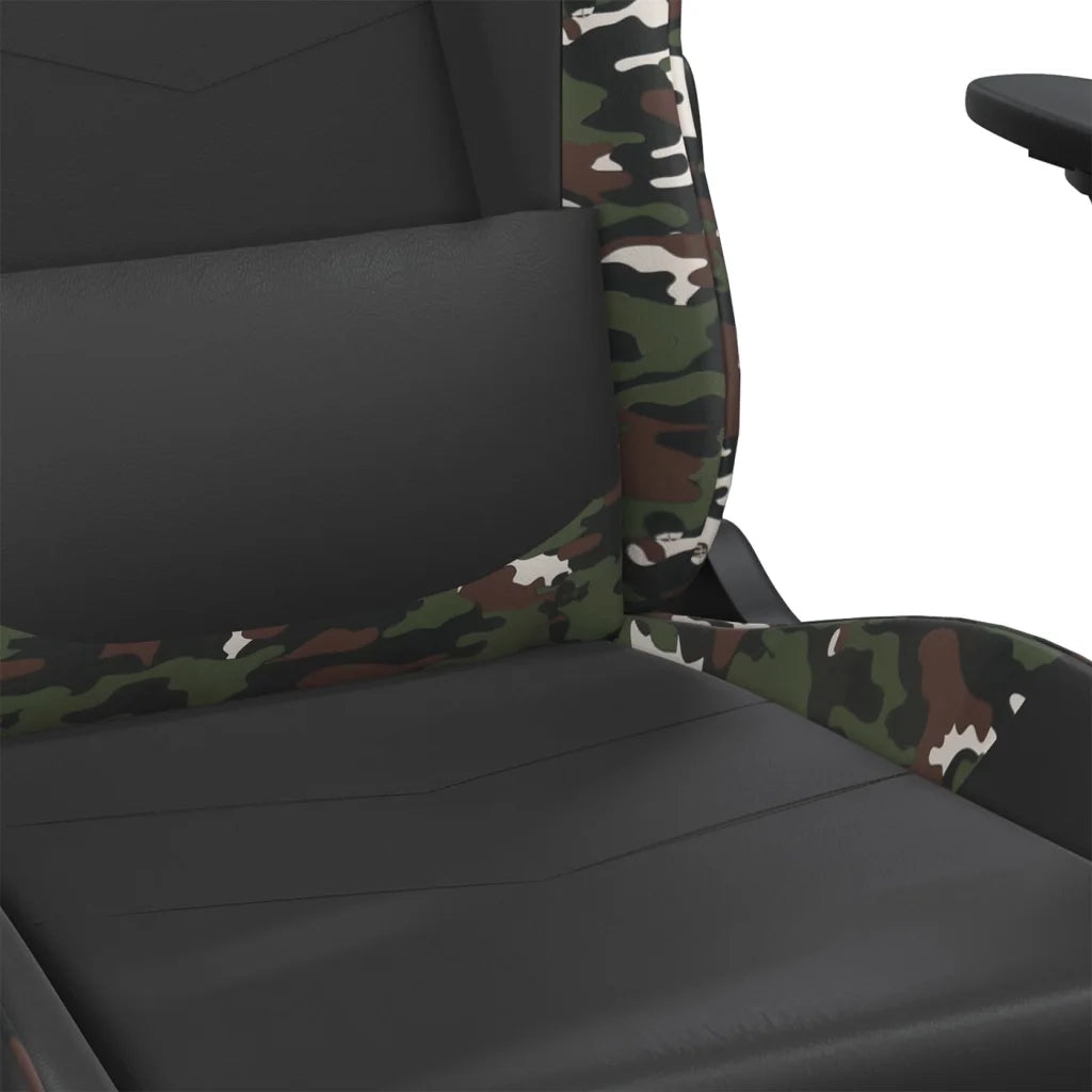 Sedia da Gaming | Sedia da e-sports Nero e Mimetico in Similpelle