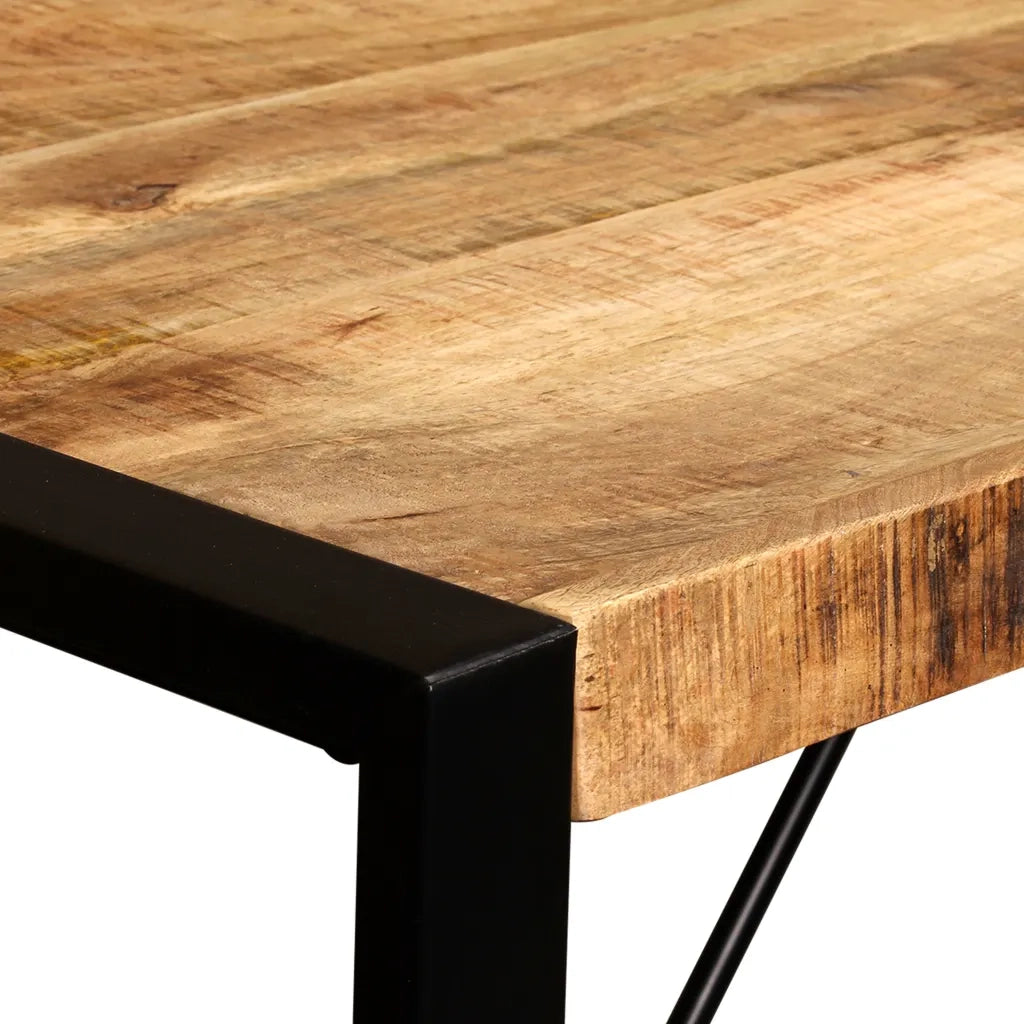 Tavolo da Pranzo in Legno Massello di Mango Grezzo 120 cm           cod mxl 13504