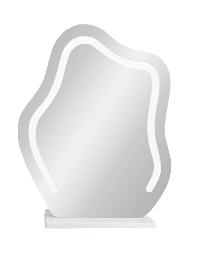 TOELETTA con specchio LED 100x40x78 cm bianco