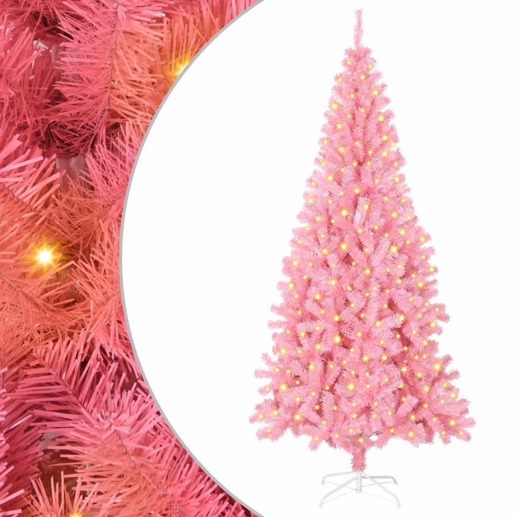 Albero di Natale con 300 LED con supporto Rosa 180 cm PVC 3396425