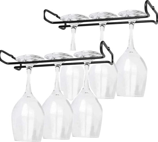 Sostegni per bicchieri a vino appesi - supporto per bicchieri da bar e cucina - 2 pezzi