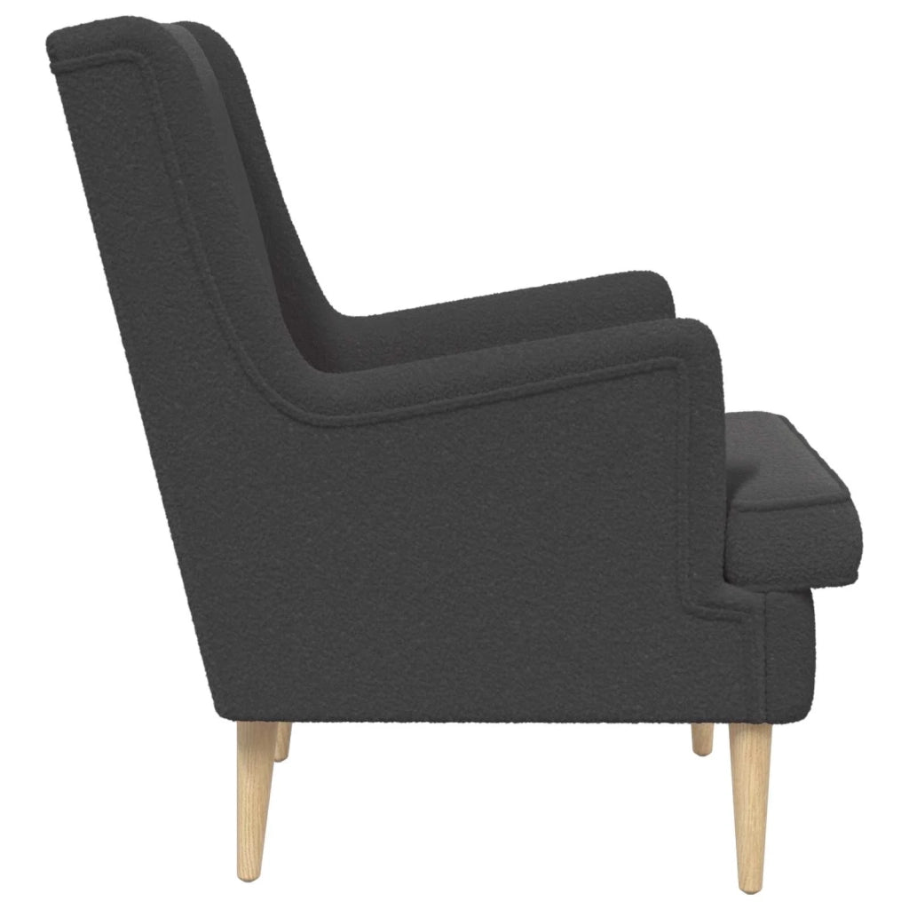 Poltrona Grigio Scuro Bouclé 42029959
