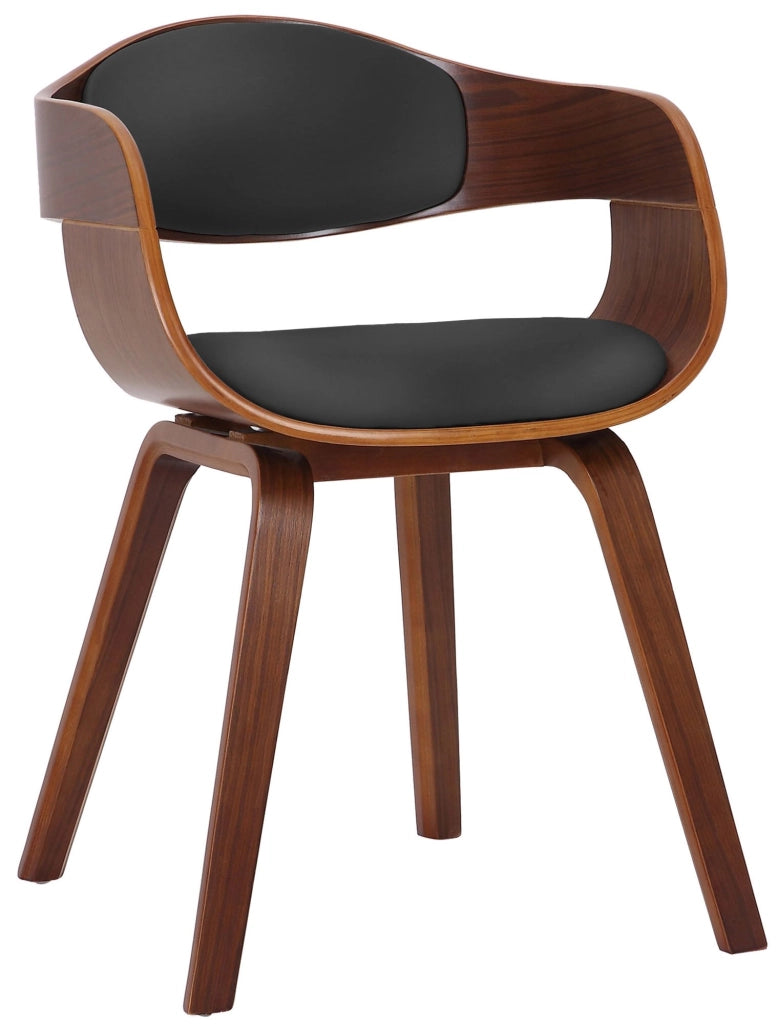 Sedia Kingston in Similpelle Noce/nero