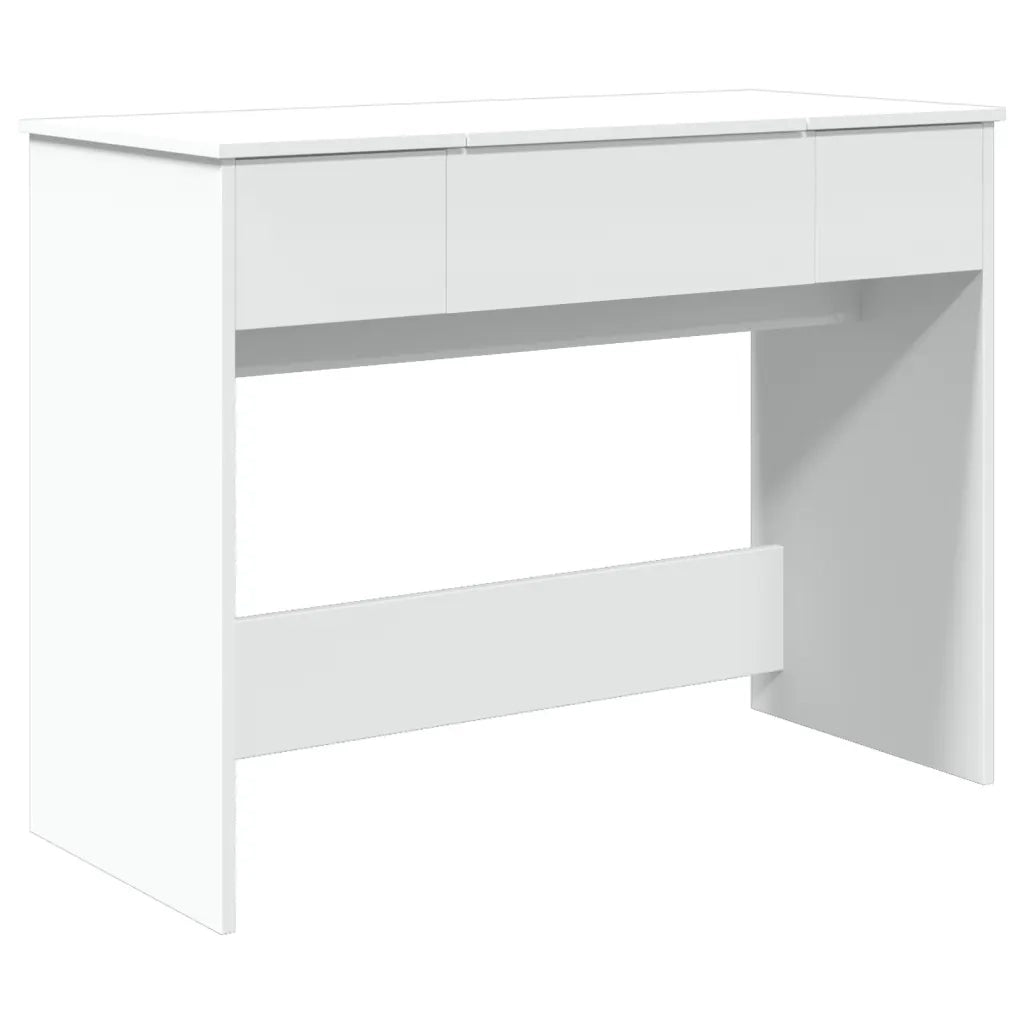 Toeletta | Tavolo da Trucco con Specchio Bianco 100x45x76 cm