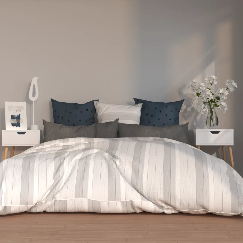 Comodini 2pz Bianco Lucido 40x40x56 cm in Legno Multistrato 326808