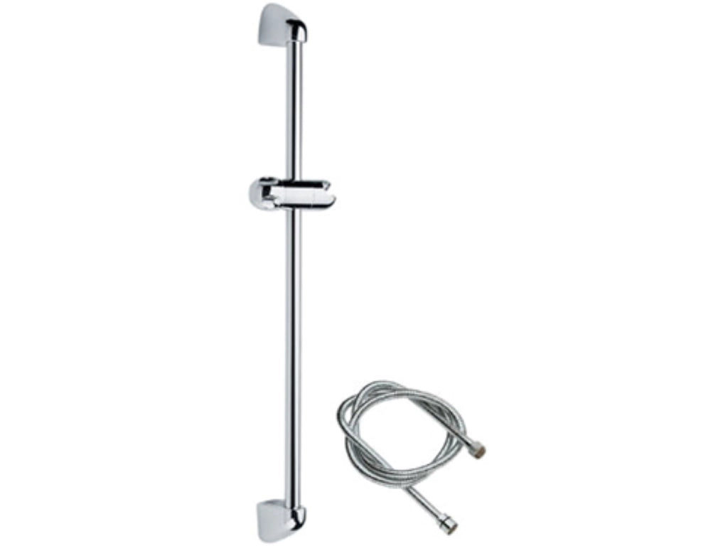 Saliscendi cromato con asta tonda