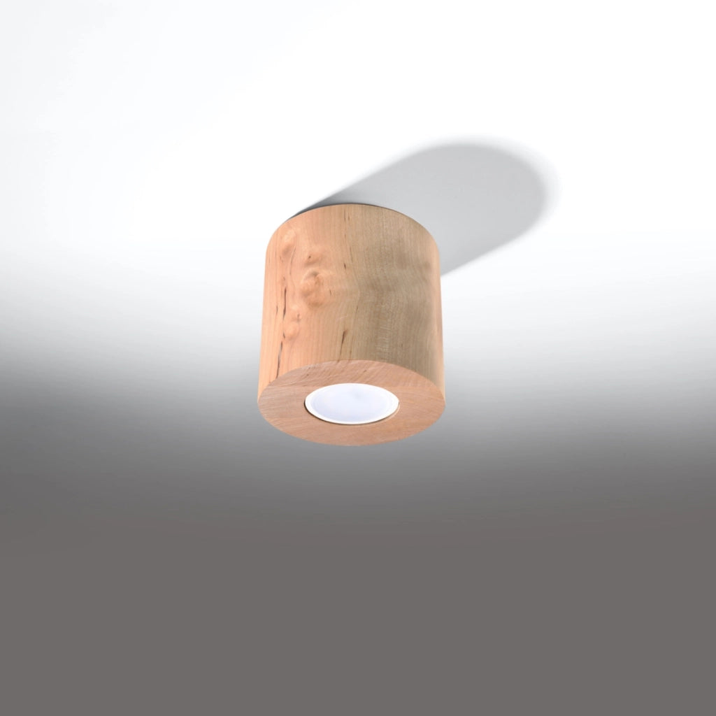 Faretto soffitto Rondeo legno chiaro GU10 Pure Lume