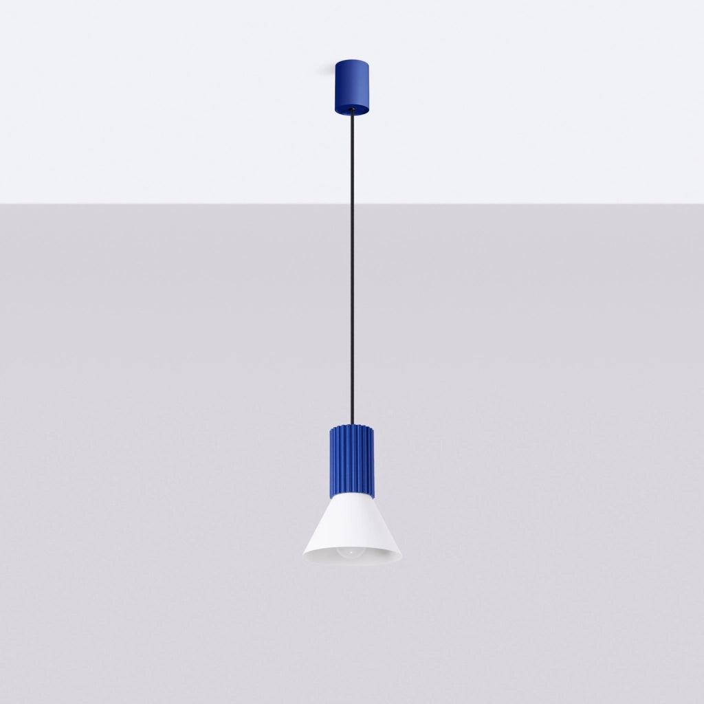 Lampada a sospensione ESTRIA 1 bianco/ultramarino