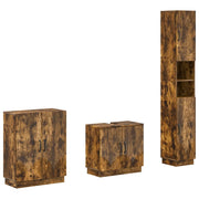 Set di armadietti da bagno in 3 pezzi HOORN Rovere Fumo 3417473