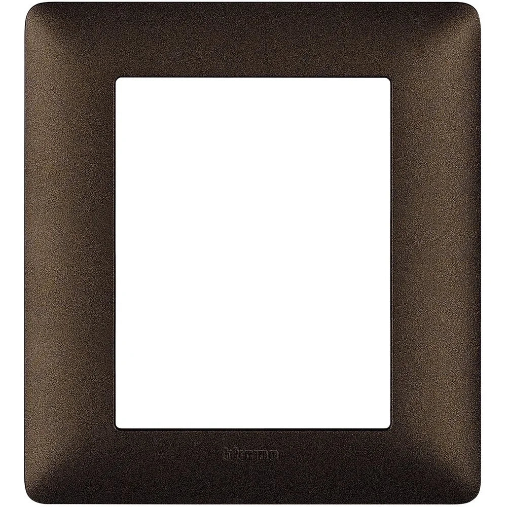 Placca Bticino Matix 3 moduli marrone caffè AM4826TGG