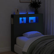 Testiera LED Nera 100x18,5x103,5 cm Legno Multistrato 837331