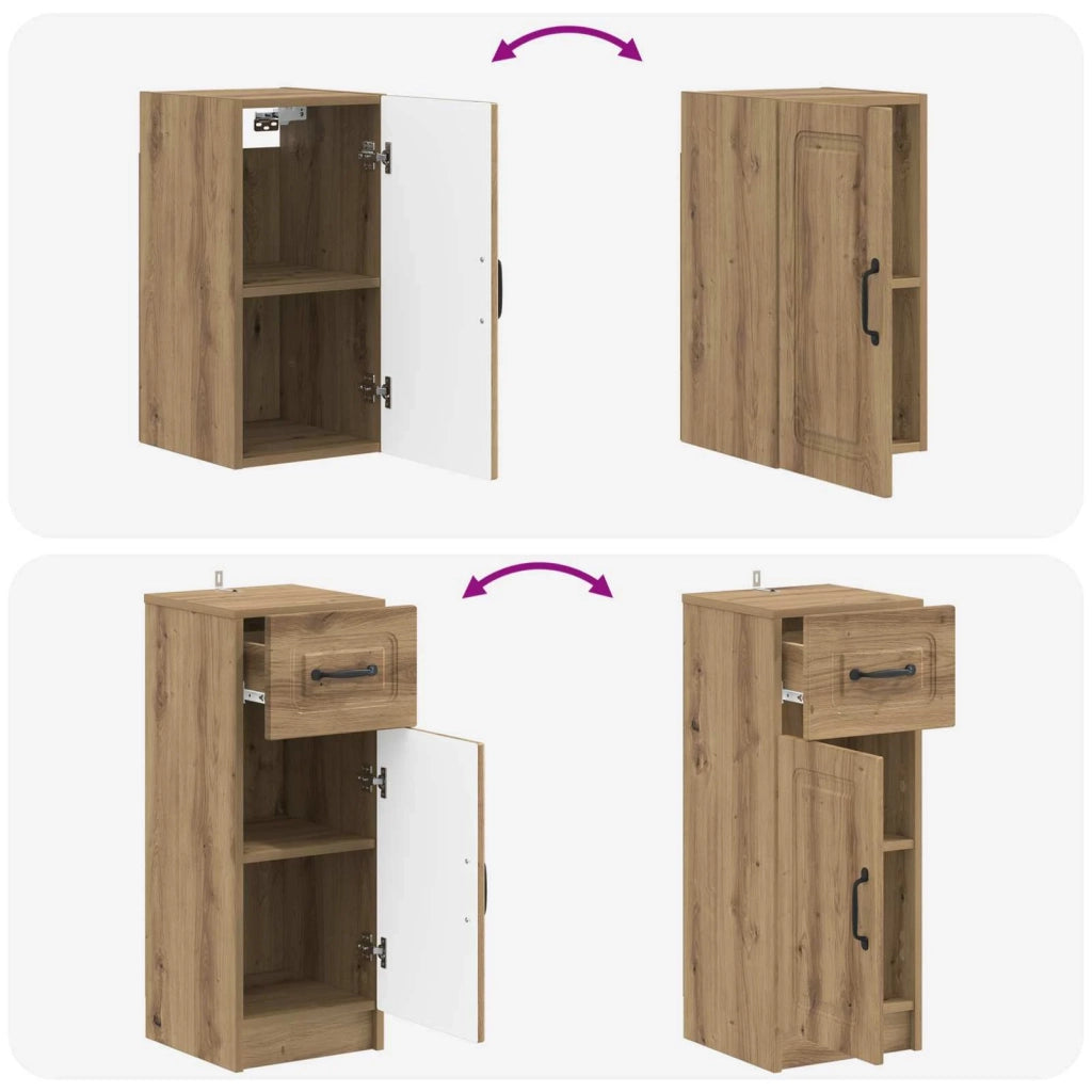 Set di Mobili da Bagno da 4 Pezzi UTRECHT Rovere Artigianale 3417980