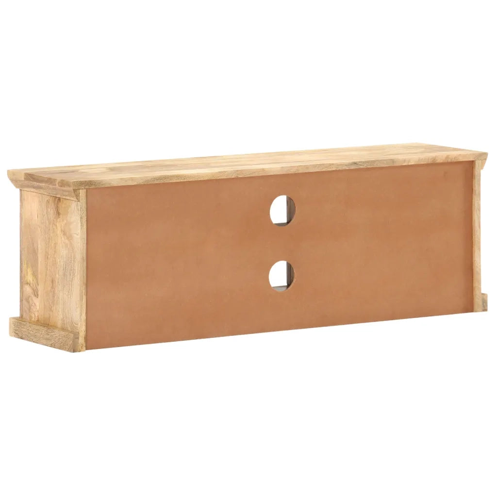 Mobile Porta TV Ante in Acciaio 120x30x40 cm Mango Massello 289095