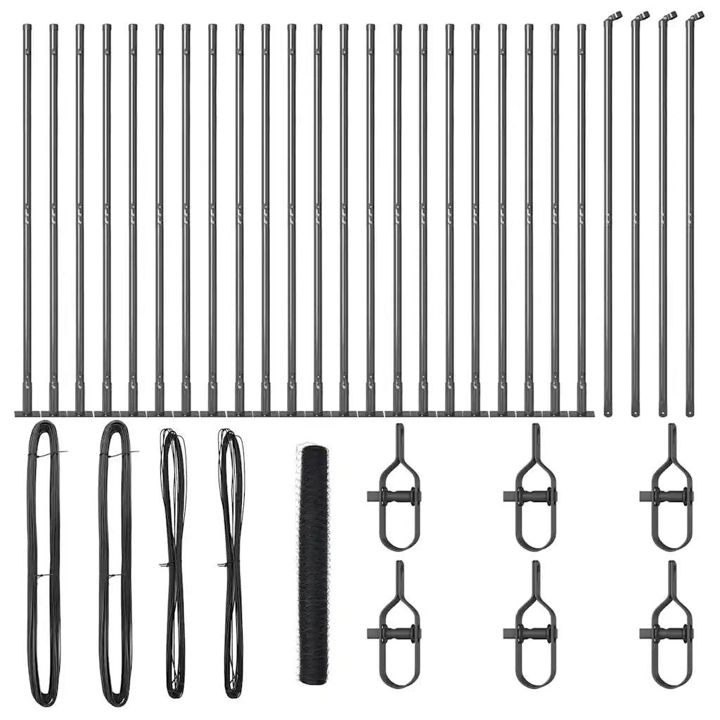 Palo della recinzione Grigio 50 x 1,2 m (rete da 36 mm)