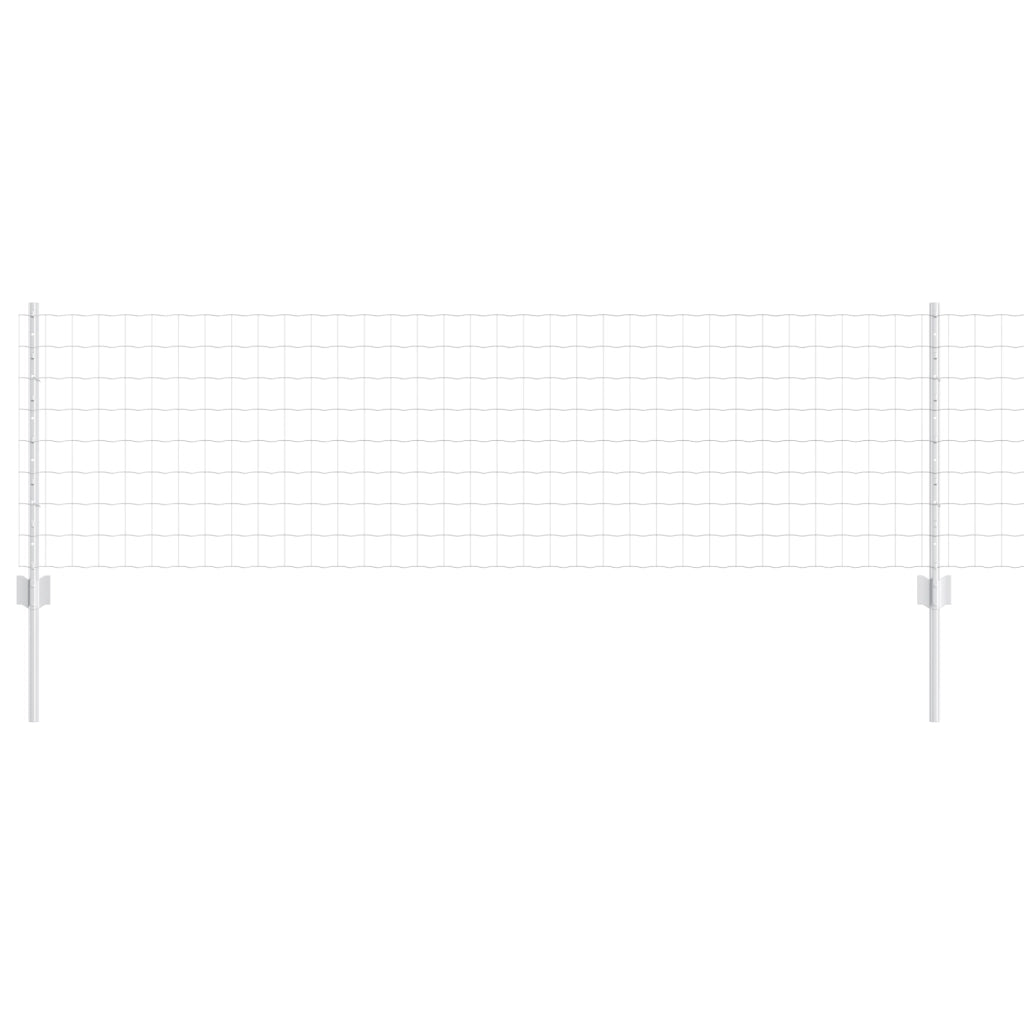 Recinzione Euro con 5 pali U Silver 0,6x10 m Acciaio