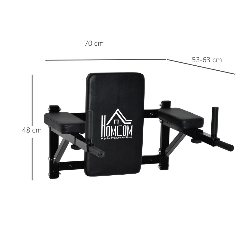 EasyComfort Supporto per Sollevamenti Fissaggio a Parete, Sbarra per Trazioni per Allenamento Muscolari Tubi d'Acciaio, Nero