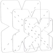 Set di stencil a sezione trisettoriale - Stencil per calotte - Disegno per taglio in acrilico - 8/10/12 pollici - Sicuro per DIY - Adatto per piatti con diametro 10-22 cm - Stencil per taglio