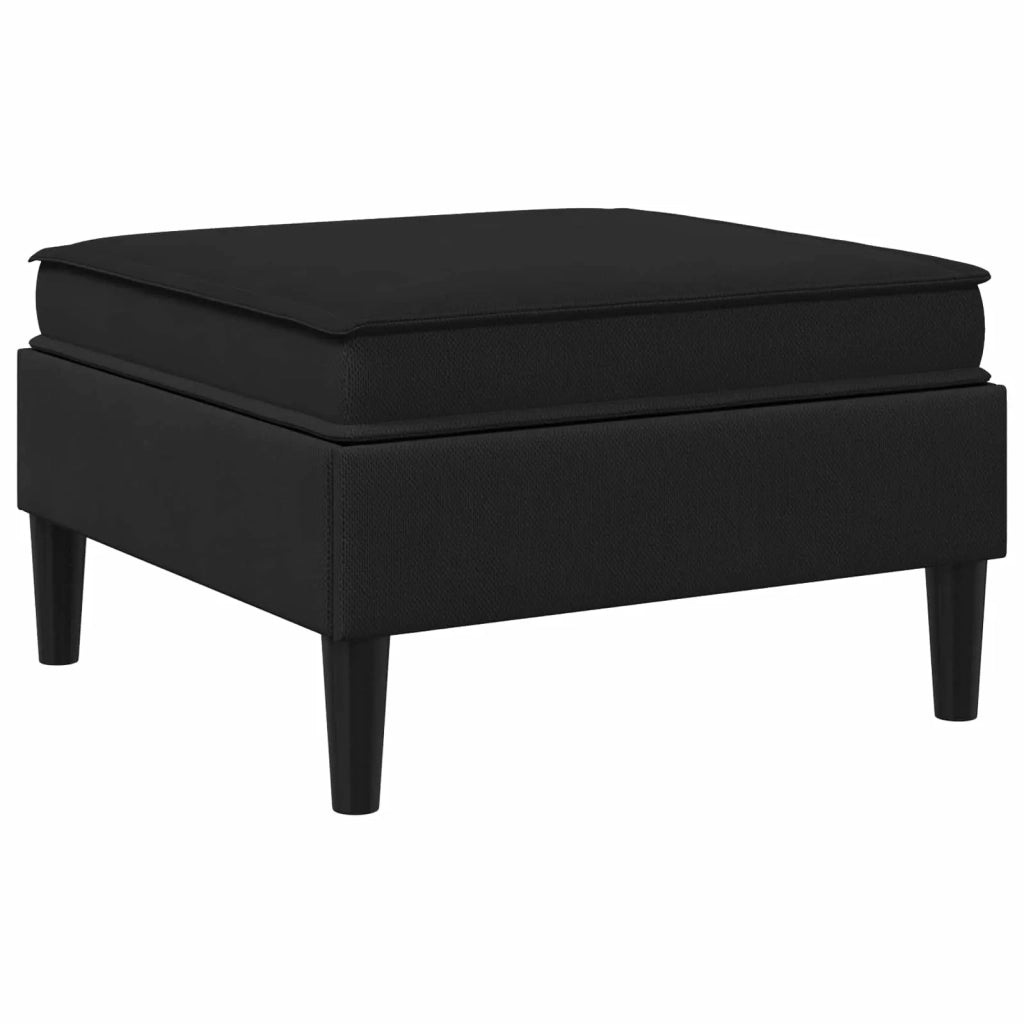 Pouf con Storage Nero Velluto