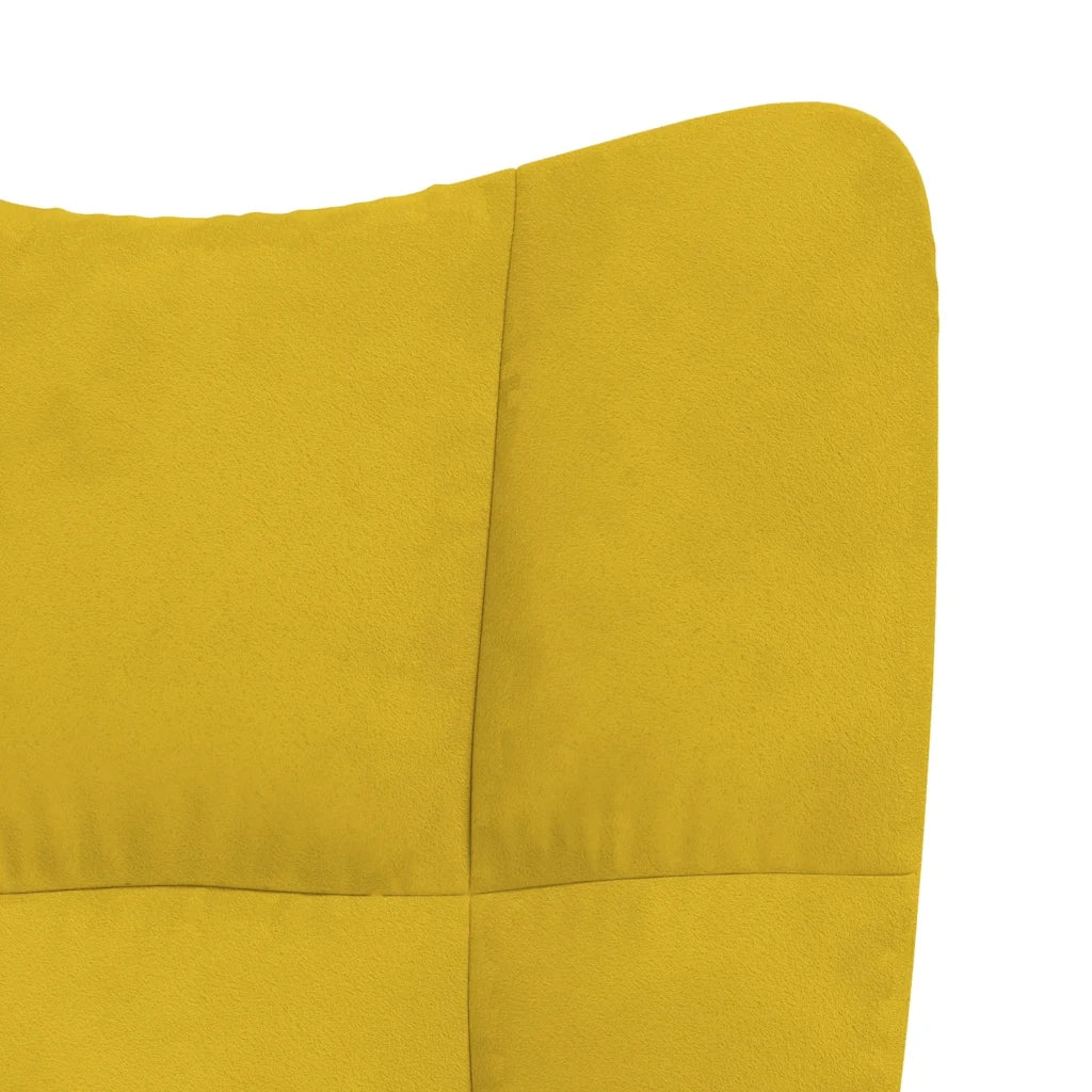 Sedia a Dondolo Giallo Senape in Velluto CFW4817228