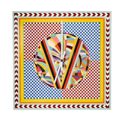 OROLOGIO PICCOLO DECOR 35X35 IN CRISTALLO ACRILICO DECORATO DISEGNO RAINBOW