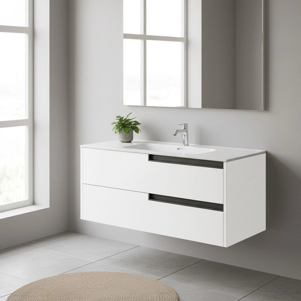 Mobile bagno sospeso Modular colore bianco opaco con cassetti 100x45x50H