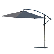 OMBRELLONE DA GIARDINO A BRACCIO DELUXE INCLINABILE CON MANOVELLA 3 M GRIGIO