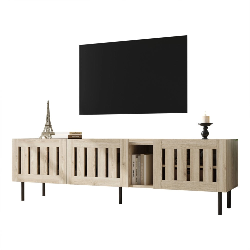 Mobile TV Lowboard ¨C MINIMAL ¨C Legno MDF, Design Traforato, 160x40x47 cm