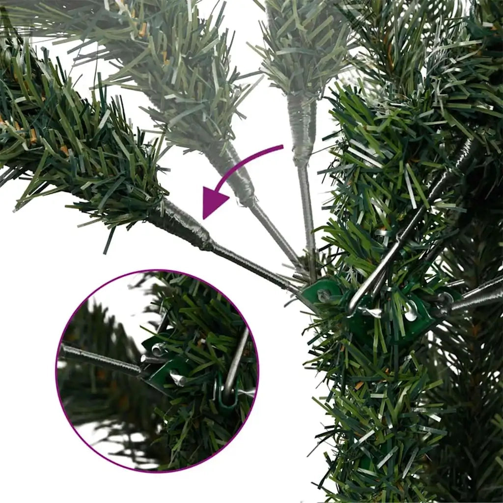 Albero di Natale Artificiale con Rami Pieghevoli Verde 240 cm 42019315