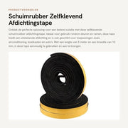 Tecniche di isolamento acustico e termico - Telaio 10 mm - Nastro di schiuma - Autoadesivo - Impermeabile all'acqua - Isolante acustico - Stabilità termica migliorata - Nastro di schiuma isolante acustico e termico