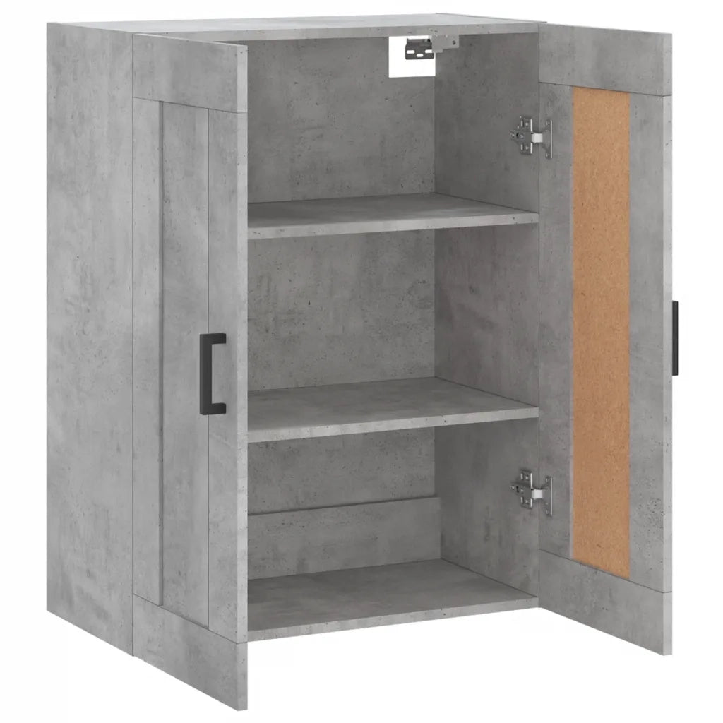 vidaXL Mobile a Parete Grigio Cemento 69,5x34x90 cm Legno Multistrato