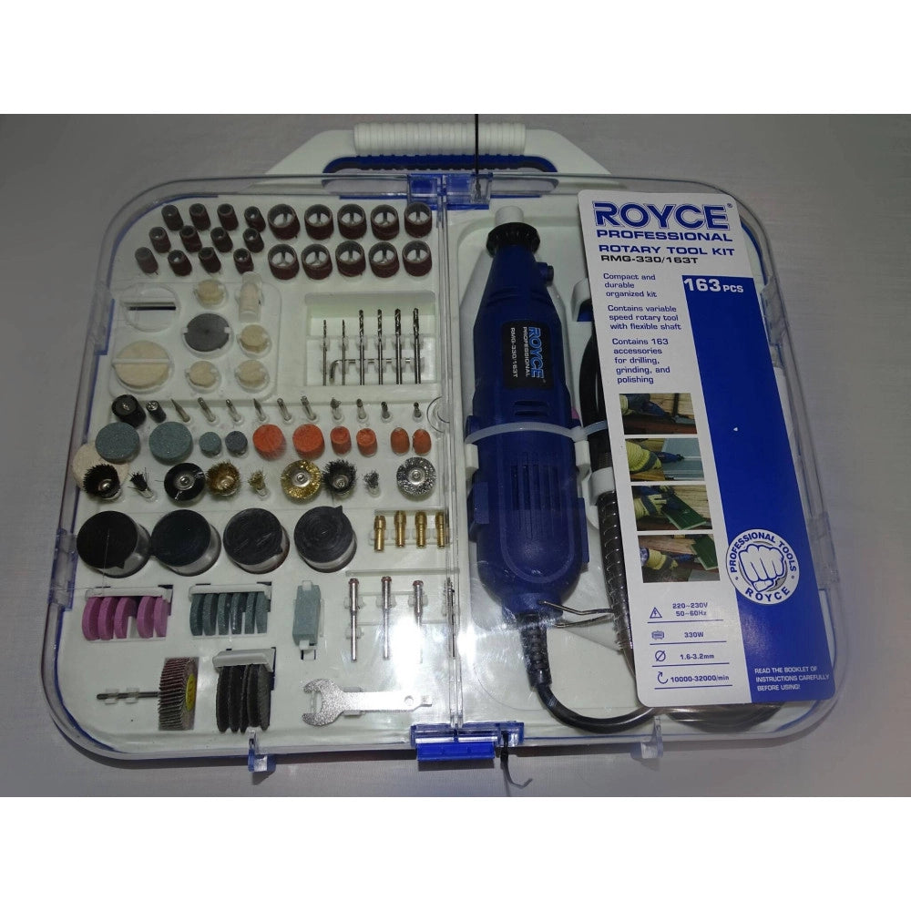 Trade Shop - Kit Mini Trapano Miniutensile Rotativo Minitrapano Dremel Con 163 Accessori 300w -