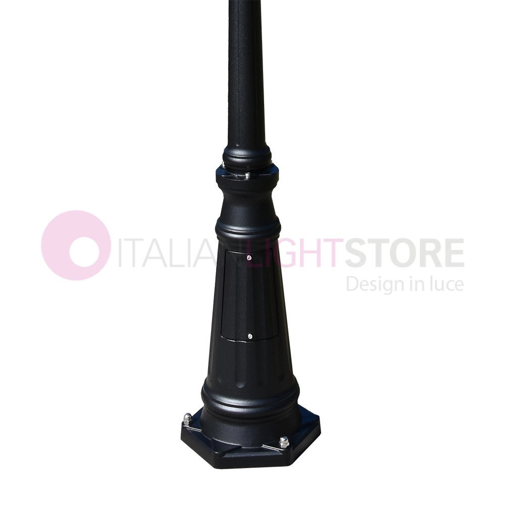 ARYEL Lampione h.218 a 3 luci per Esterno Lanterne Classiche Quadrate