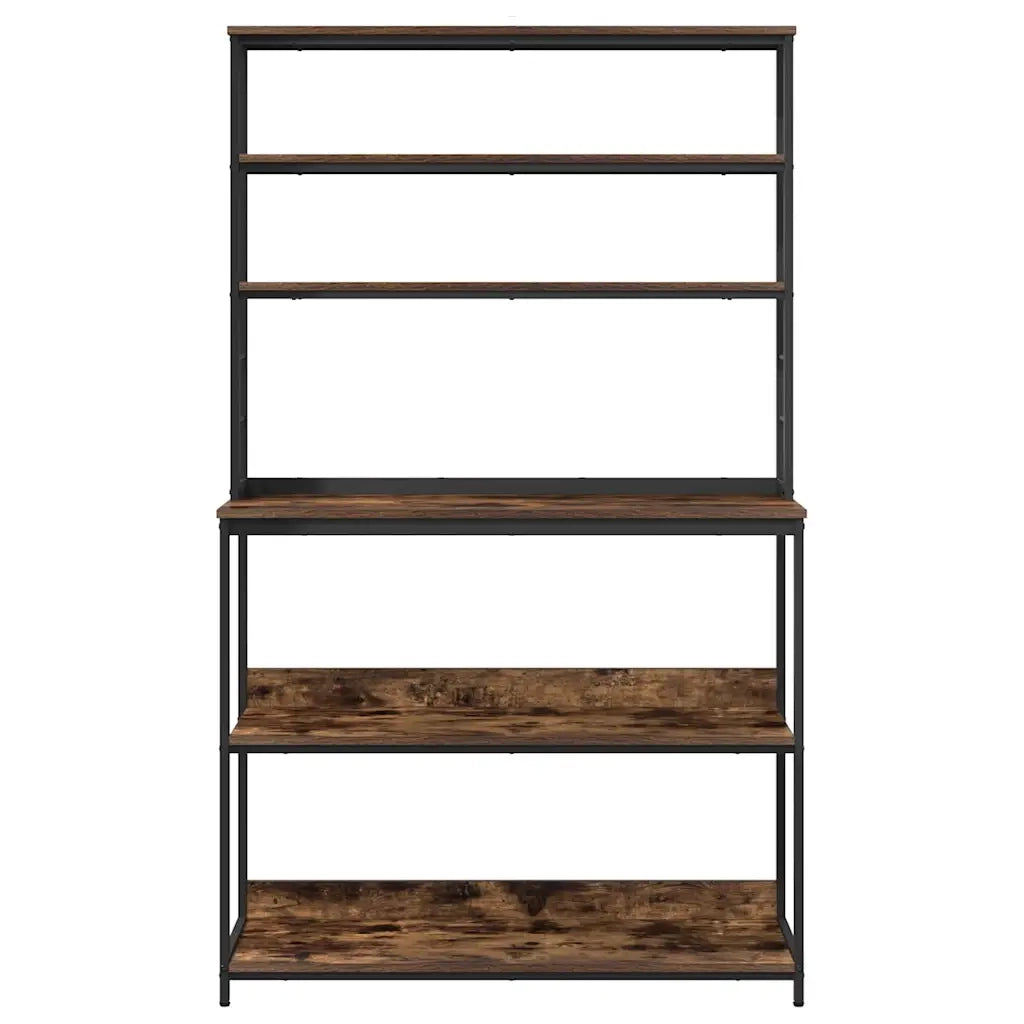 Mensola da cucina-Scaffale per Cucina Rovere fum¨¦ 100 x 40 x 168 cm