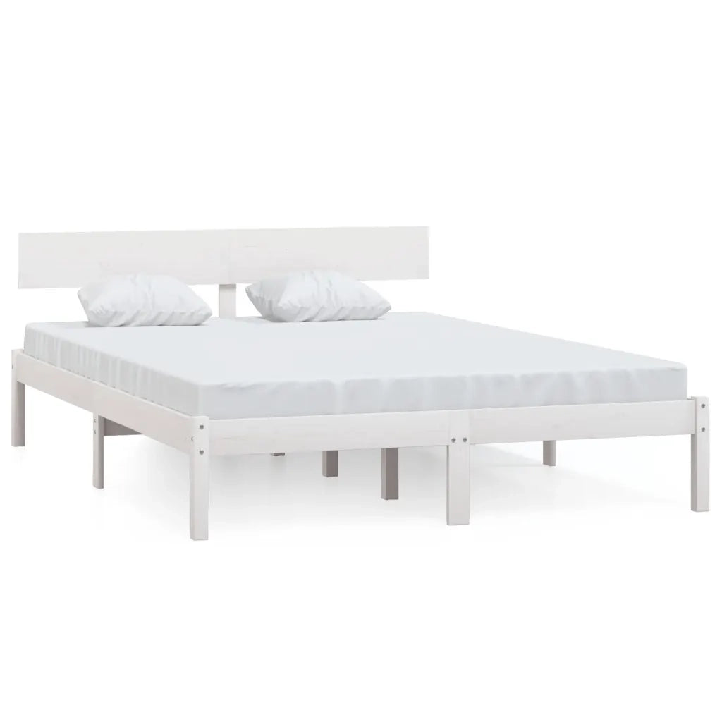 Giroletto-Struttura Letto Bianco Massello Pino 150x200cm King Size 179458