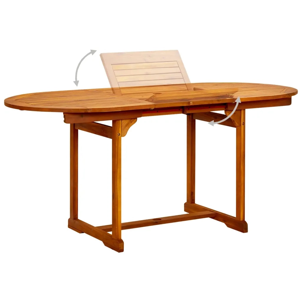 Set Mobili da Pranzo per Giardino 7 pz Legno Massello di Acacia cod mxl 44183