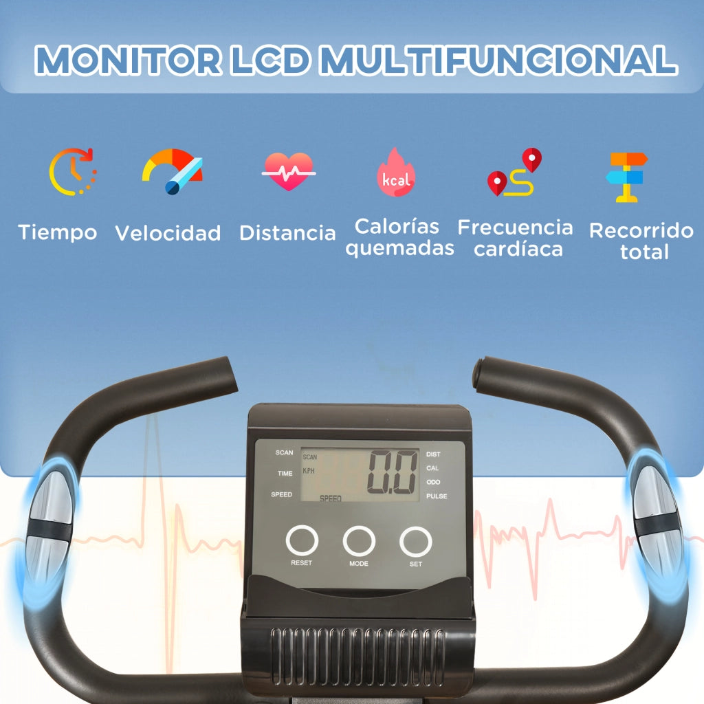 Bicicletta da Fitness Pieghevole ¨C zephmum ¨C Nero 105x48x118 cm
