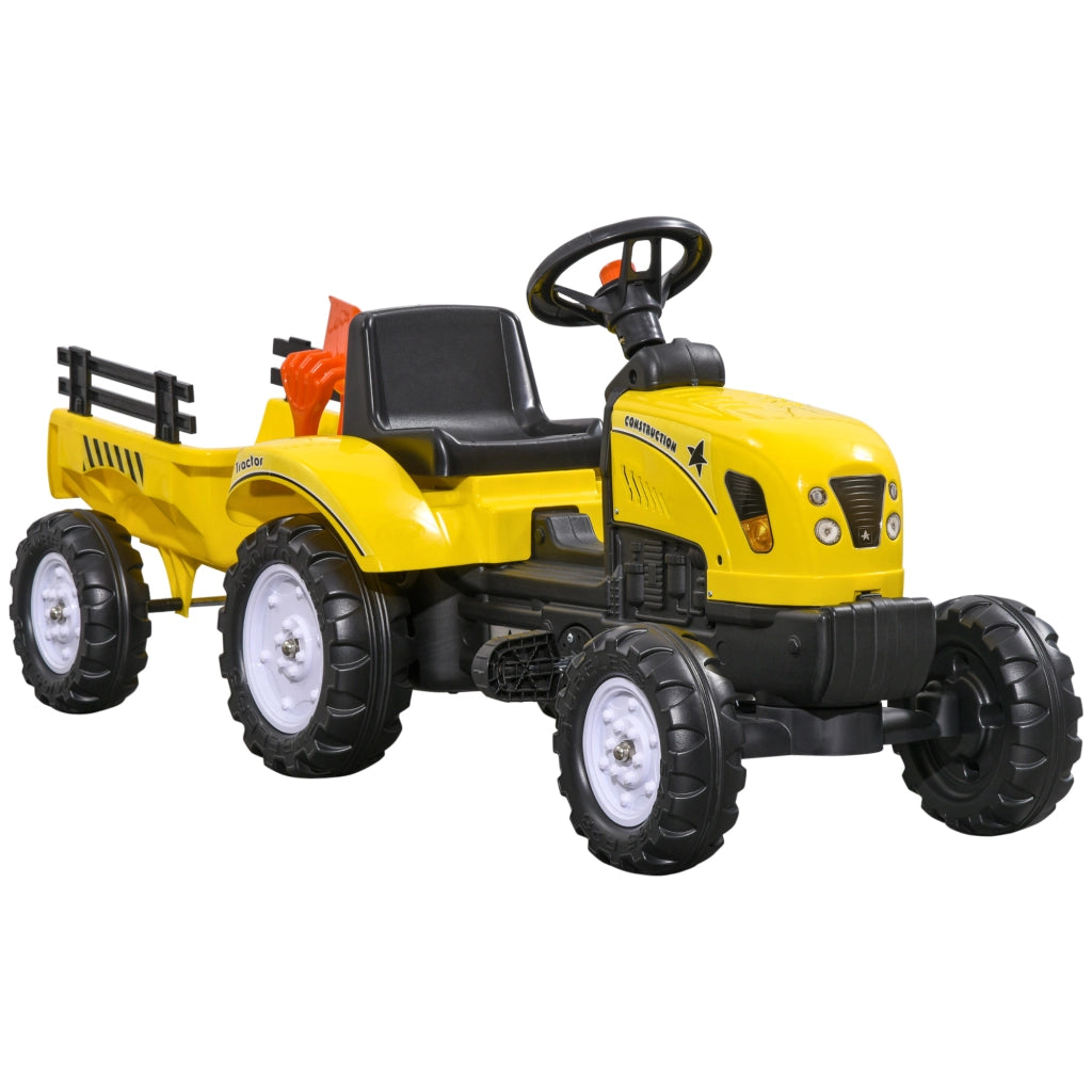 Trattore Giocattolo con Rimorchio ¨C Minimal ¨C Giallo
