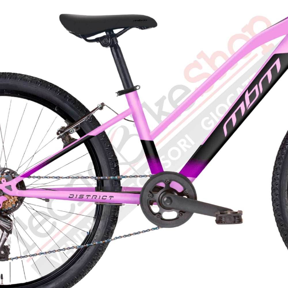 Bicicletta MTB Donna MBM District 26" con Cambio 7 Velocità-Rosa