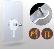 Spieghi autoadesivi | 2 pezzi | Viti autoadesive Appendere senza forare | carico massimo 5Kg | Rapido e Forte | Spieghi autoadesivi | Grappolo autoadesivo / clip