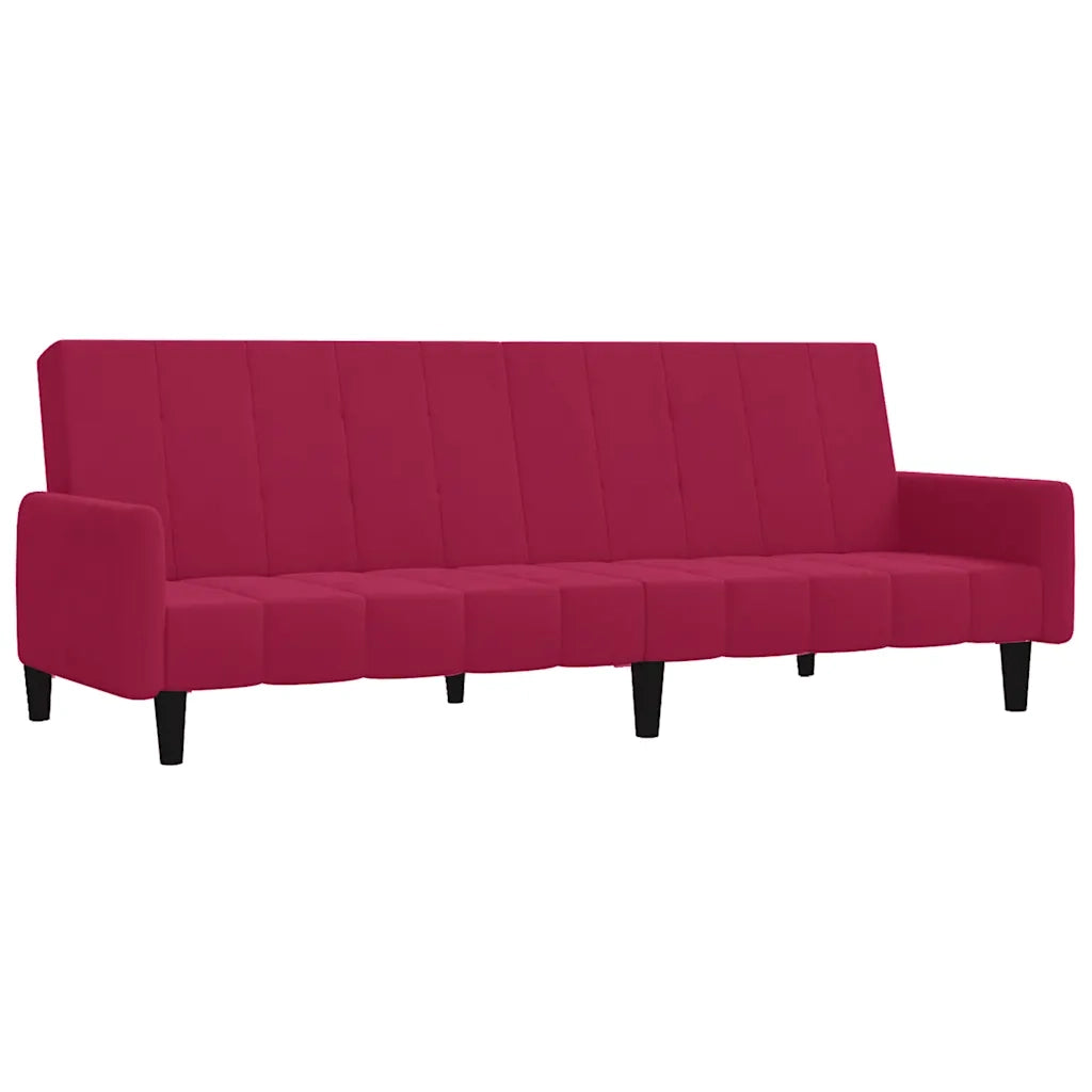 Divano Letto a 2 Posti Rosso Vino in Vellutocod mxl 87517