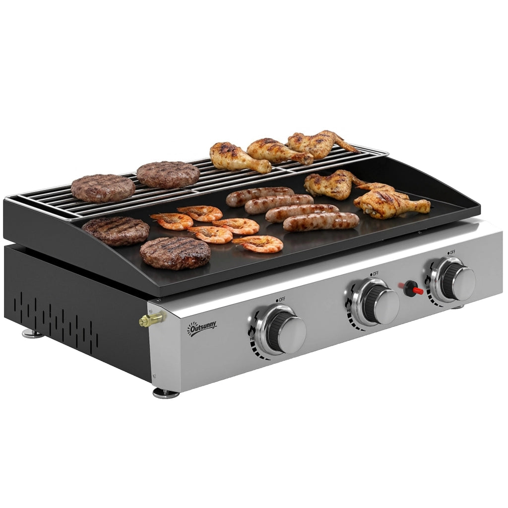 Piancotto Barbecue a Gas ¨C zephmum ¨C Nero, Acciaio Inox, 62x44x21cm