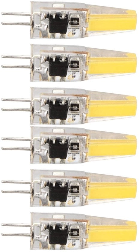 Lampada a LED 6W 500LM - Lampada G4 - Efficace in termini di risparmio energetico - Isolante a silice - Temperatura calda/bianca - Adatto per lampade da soffitto/lampade da muro/lampade da tavolo - Lampada a incandescenza equivalente