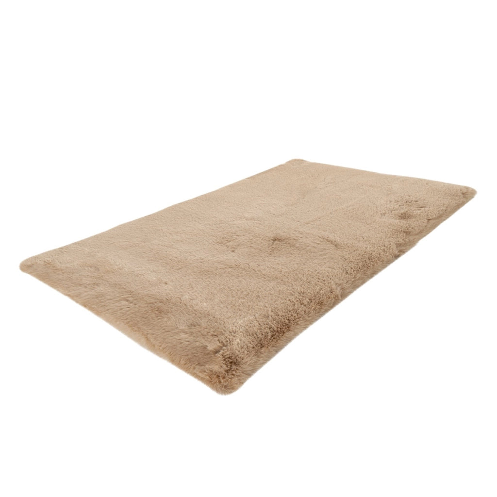 Tappeto da bagno Rabbit Beige in pelliccia sintetica
