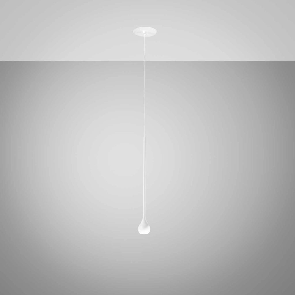 Lampada a Sospensione URSULA SP/I Bianco - Sospensione ad Incasso Led 5W 3000K 255lm Fascio 24° Montatura in Alluminio IP20 - Gea Luce