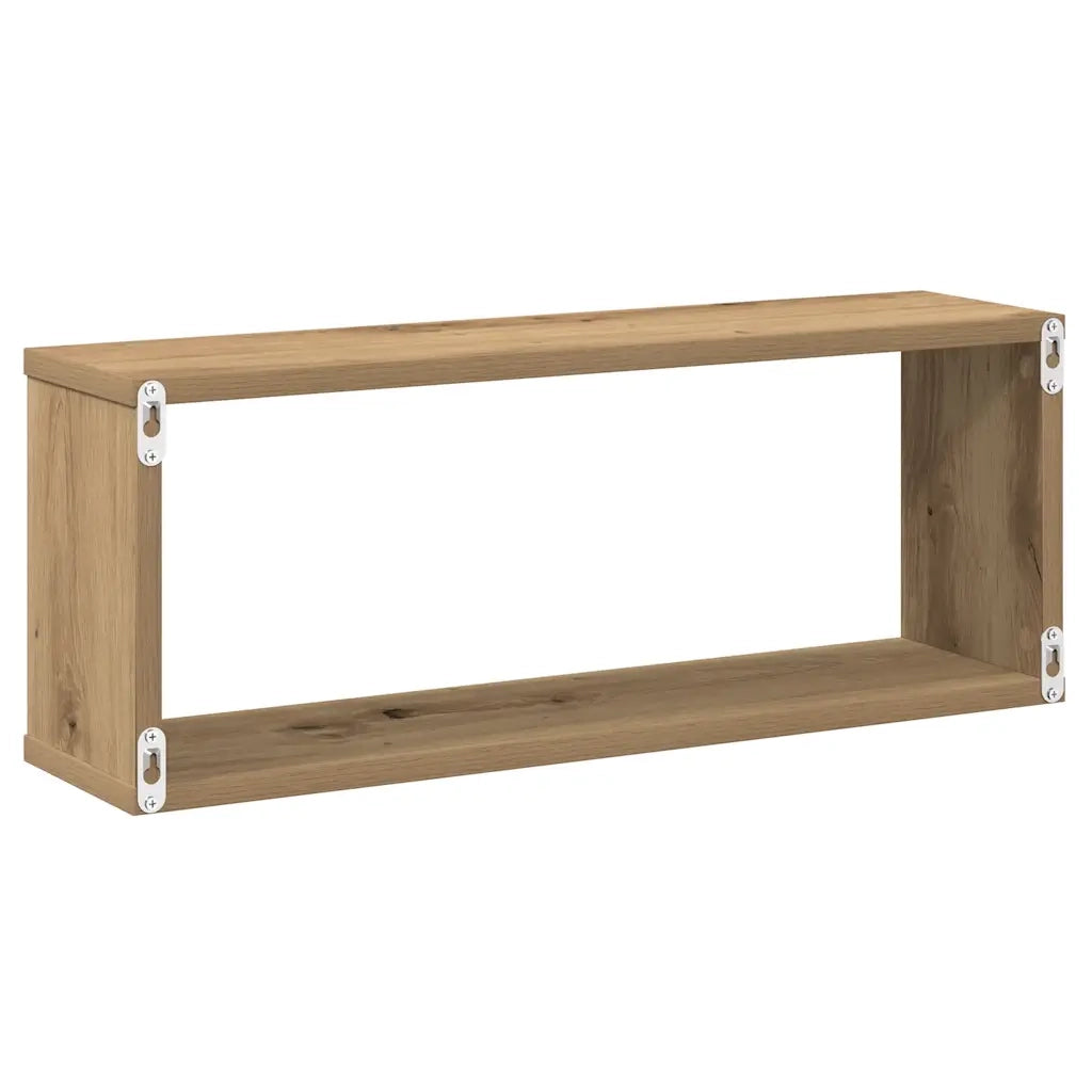 2 pz Mensole Parete | Mensola sospesa a Cubo Artigianale 30x15x30 cm Truciolato