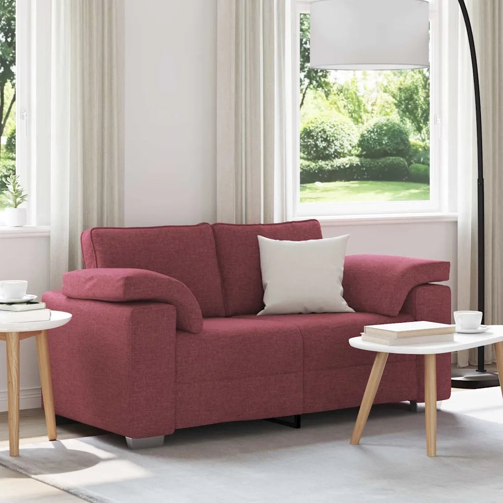 Divano-Sofa-Divanetto Rosso Vino 160 x 77 x 82 cm Tessuto