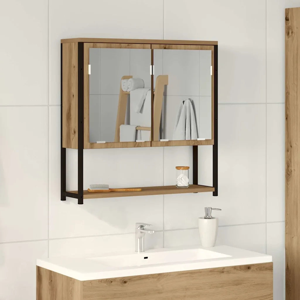 Mobiletto per specchio Rovere artigianale 60 x 16 x 60 cm 862224